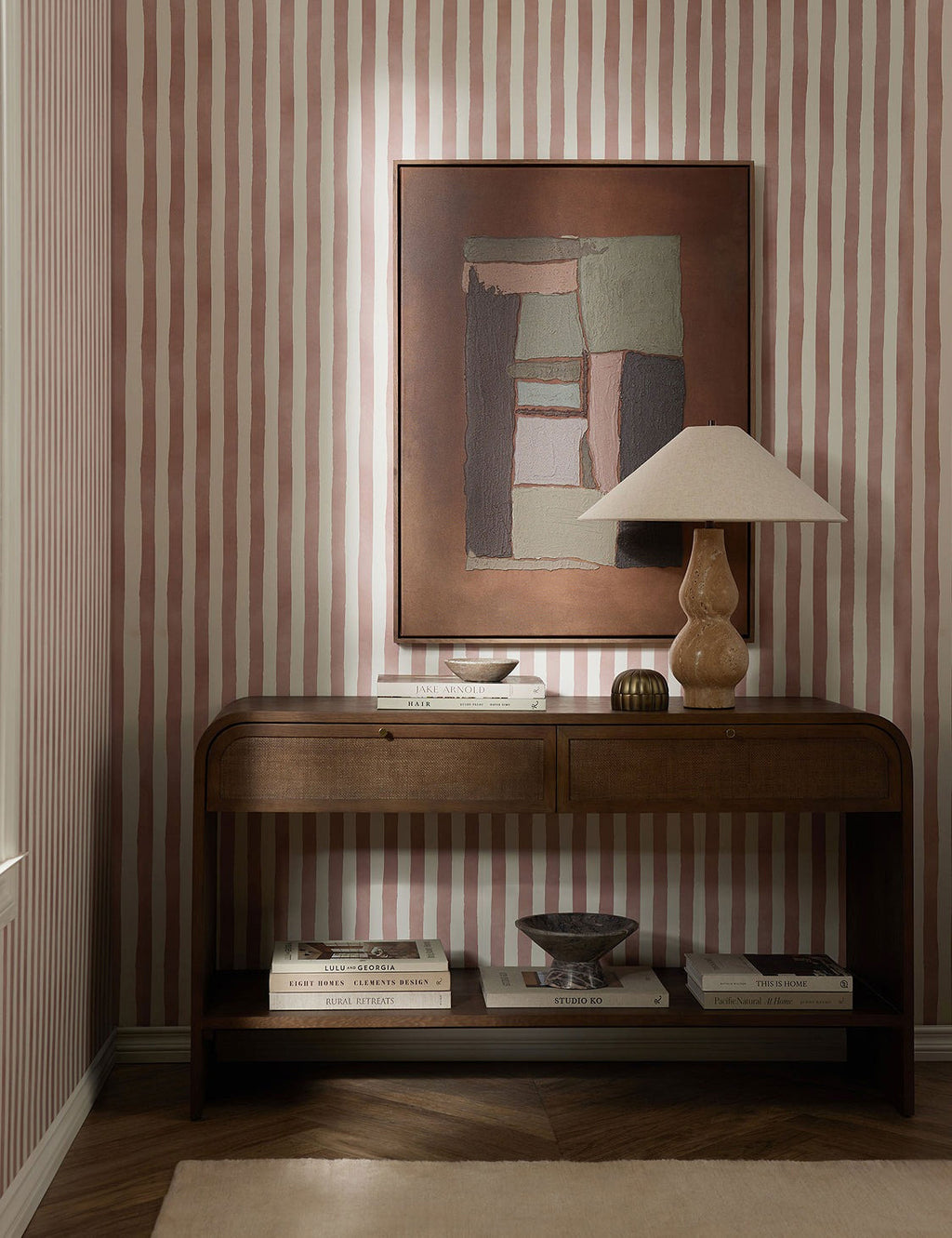 Painterly Stripe Wallpaper by Sarah Sherman Samuel