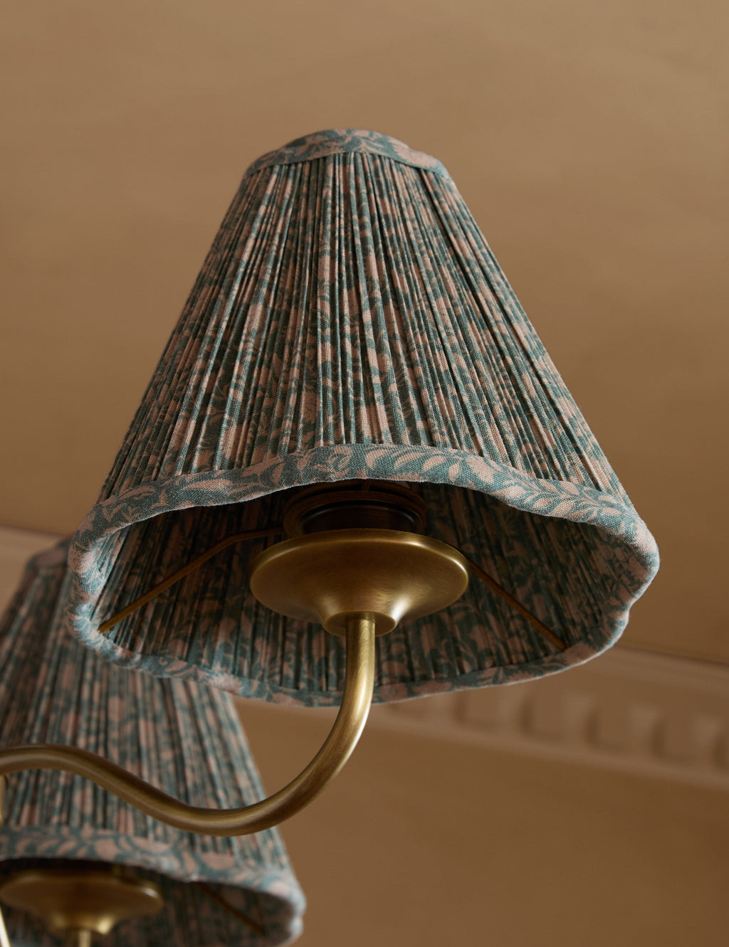 Juno Chandelier | Pleated Floral Shades, Elegant Design