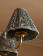 Juno Chandelier | Pleated Floral Shades, Elegant Design