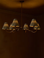 Juno Chandelier | Pleated Floral Shades, Elegant Design