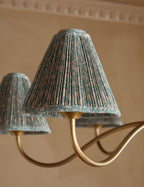 Juno Chandelier | Pleated Floral Shades, Elegant Design