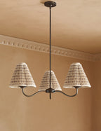 Juno Chandelier | Pleated Floral Shades, Elegant Design