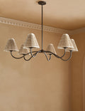 Juno Chandelier | Pleated Floral Shades, Elegant Design