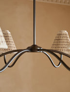 Juno Chandelier | Pleated Floral Shades, Elegant Design