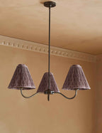 Juno Chandelier | Pleated Floral Shades, Elegant Design