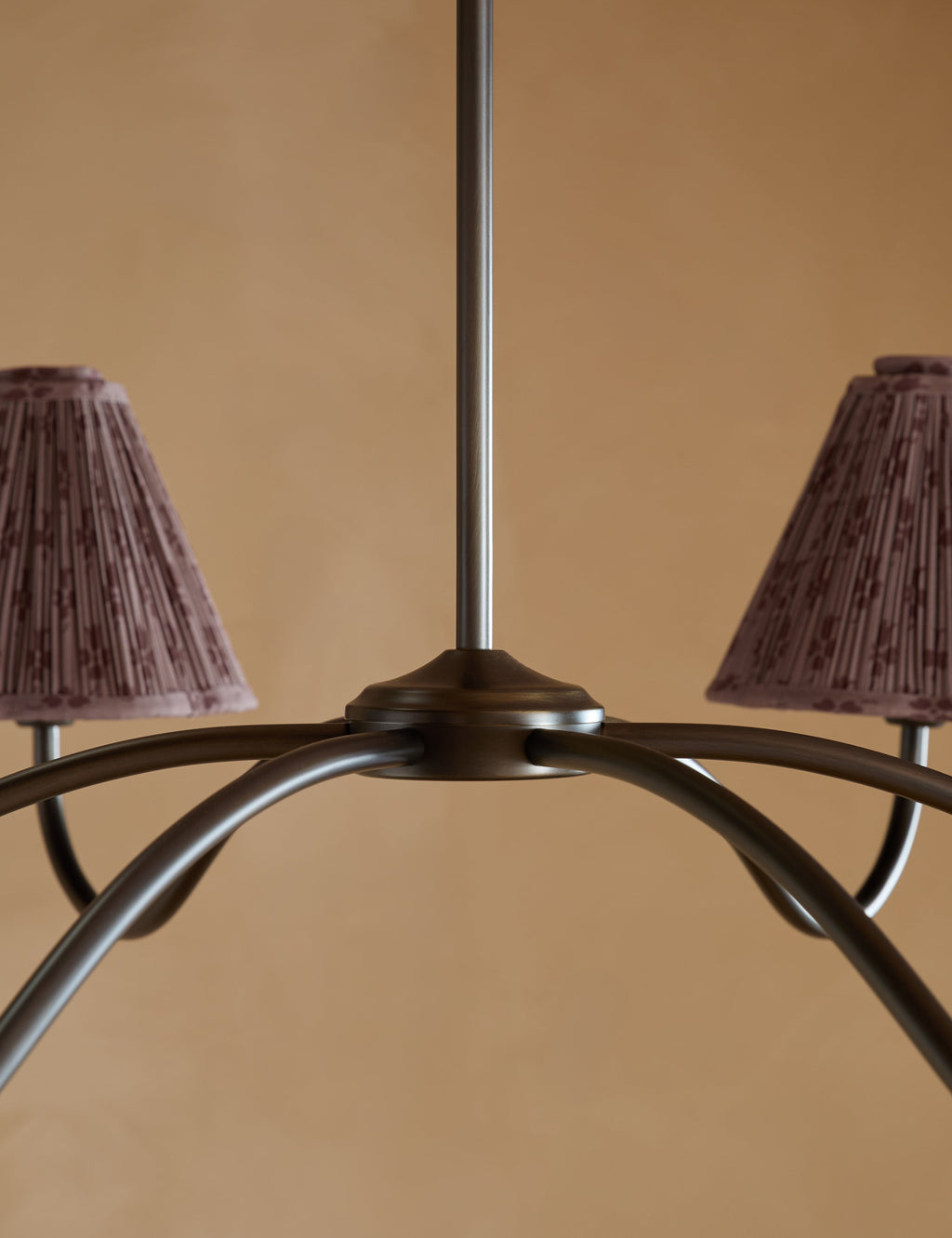 Juno Chandelier | Pleated Floral Shades, Elegant Design