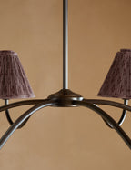 Juno Chandelier | Pleated Floral Shades, Elegant Design