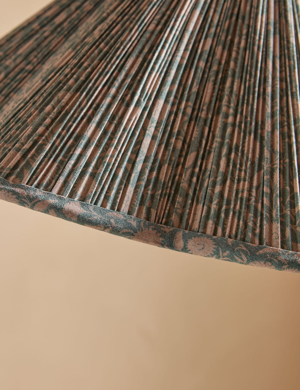 Juno Floor Lamp | Gooseneck Design, Floral Pleated Shade