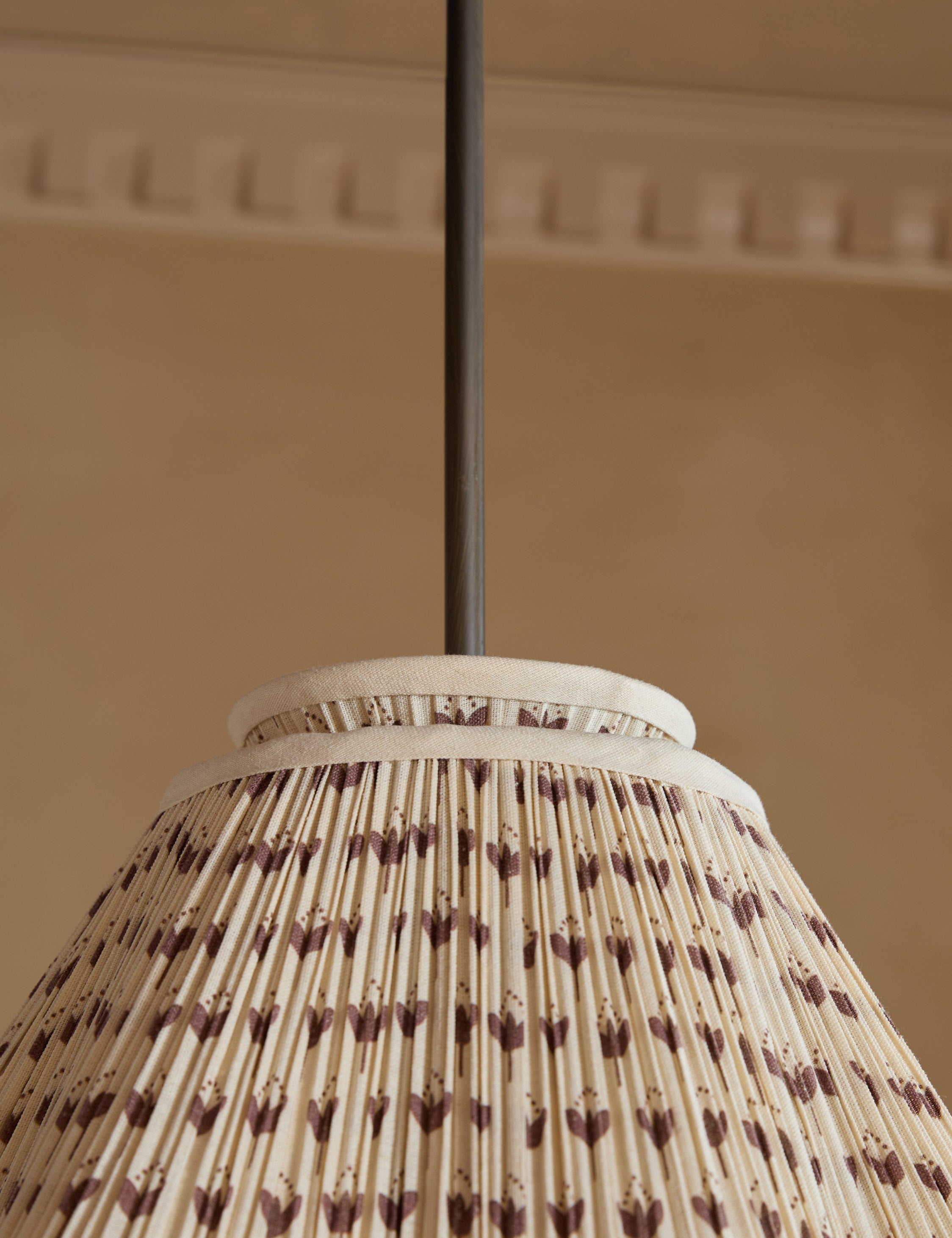 Juno Pendant Light | Floral Print Pleated Shade