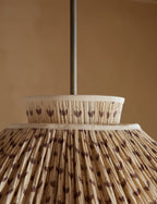 Juno Pendant Light | Floral Print Pleated Shade