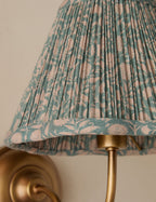 Juno Wall Sconce | Pleated Floral Shade, Textured Warmth