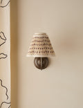 Juno Wall Sconce | Pleated Floral Shade, Textured Warmth