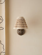 Juno Wall Sconce | Pleated Floral Shade, Textured Warmth