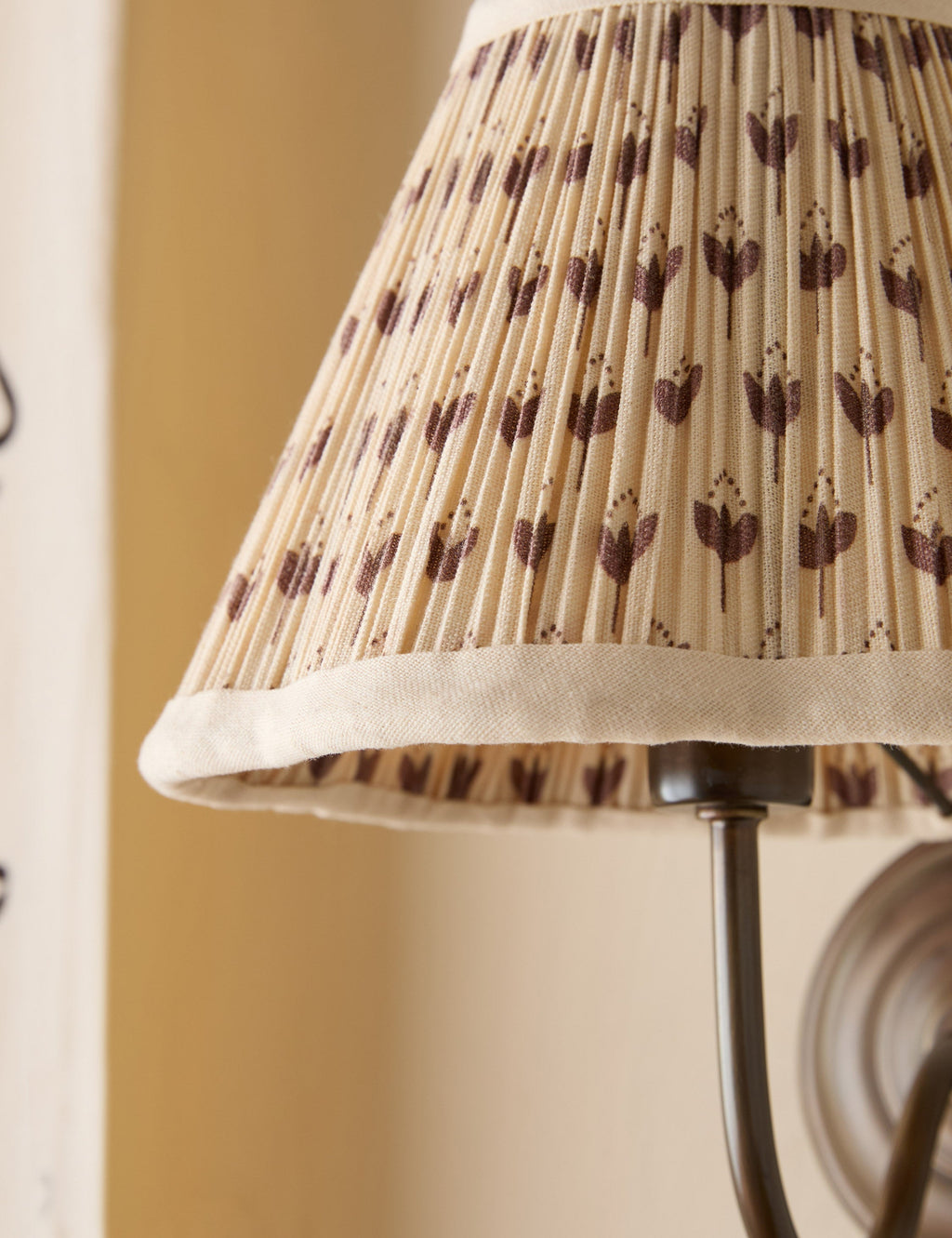 Juno Wall Sconce | Pleated Floral Shade, Textured Warmth