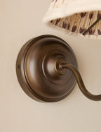 Juno Wall Sconce | Pleated Floral Shade, Textured Warmth