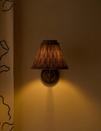Juno Wall Sconce | Pleated Floral Shade, Textured Warmth
