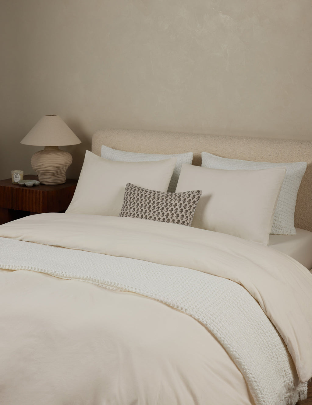 Juno Duvet Cover | Washed Percale Fabric, Crisp Touch