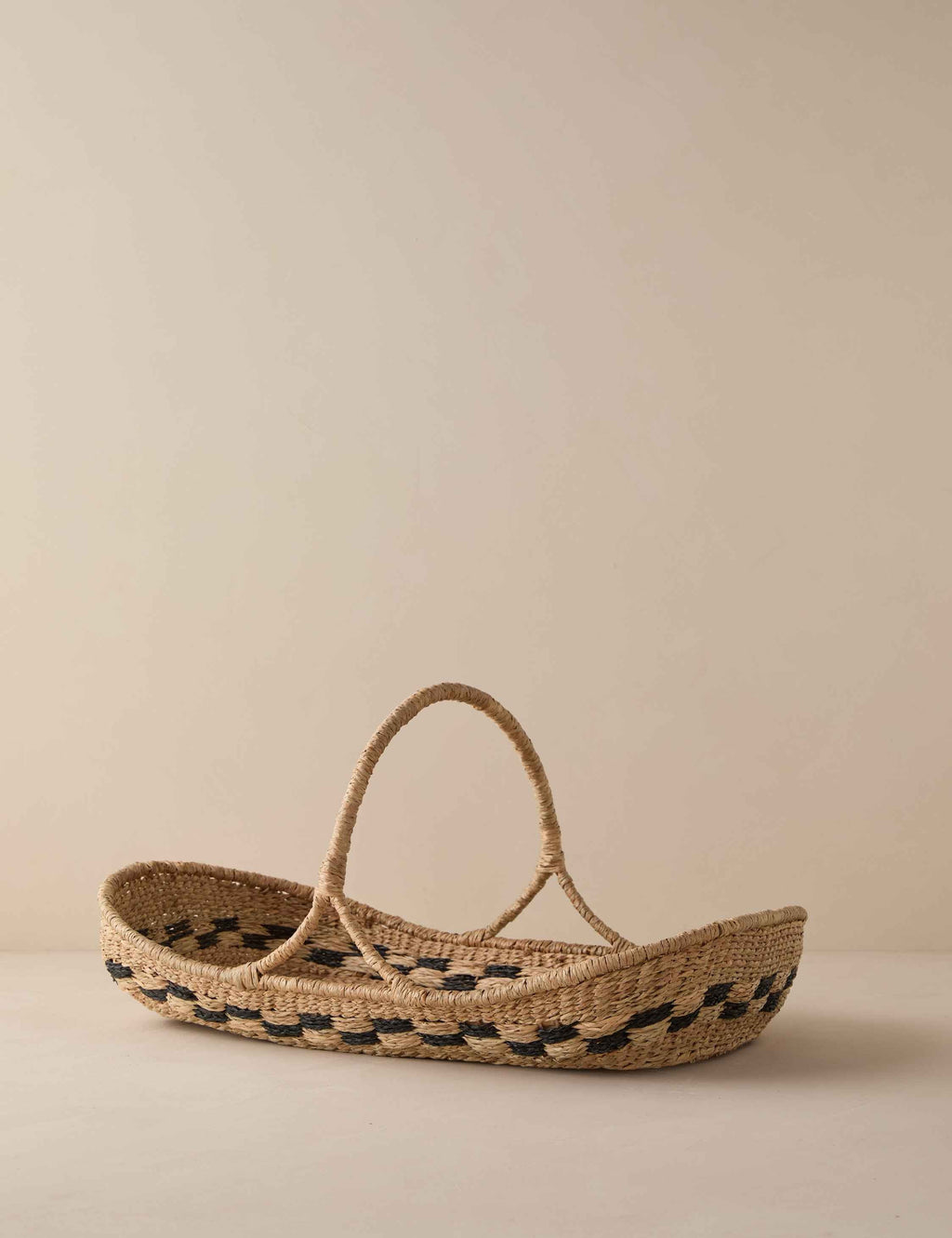 Kairo Woven Basket | Handled Design, Natural Accent