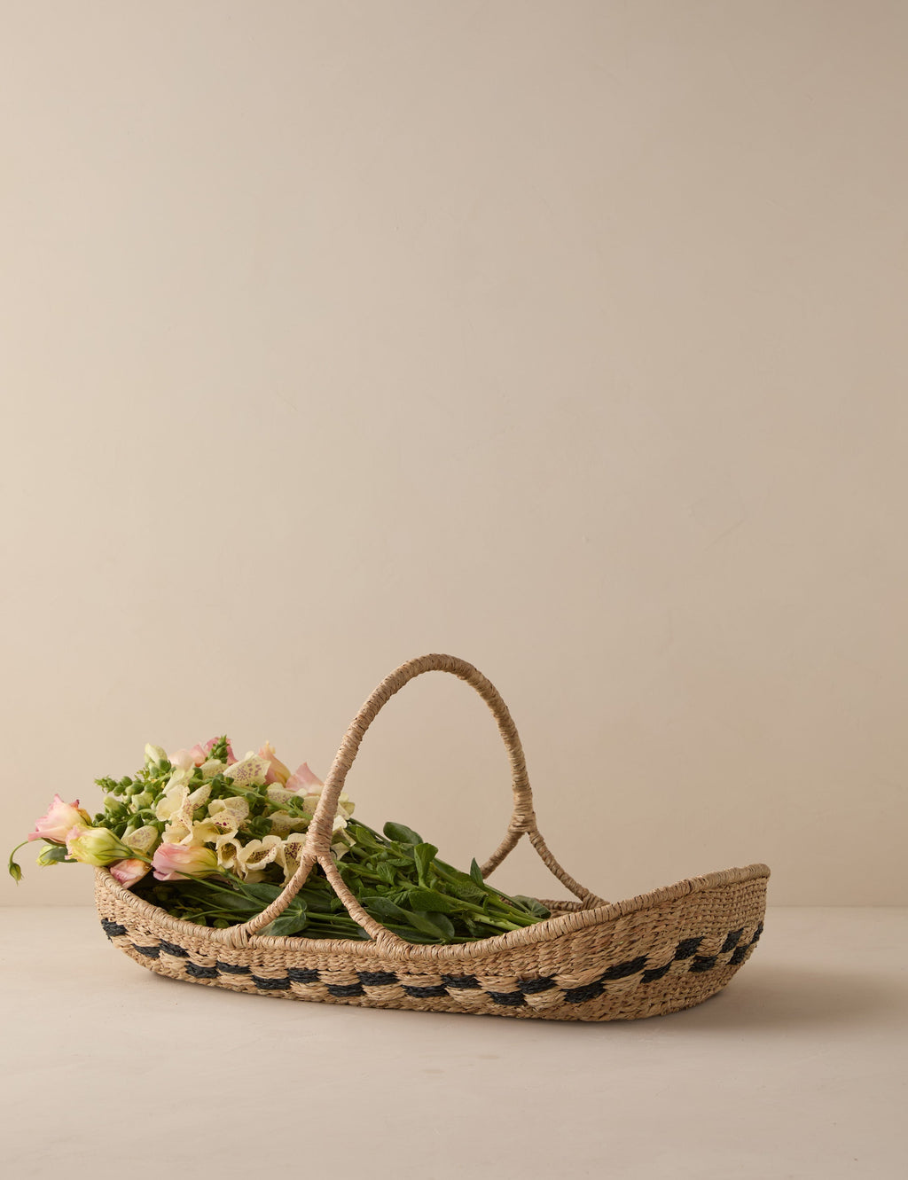 Kairo Woven Basket | Handled Design, Natural Accent