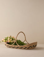 Kairo Woven Basket | Handled Design, Natural Accent