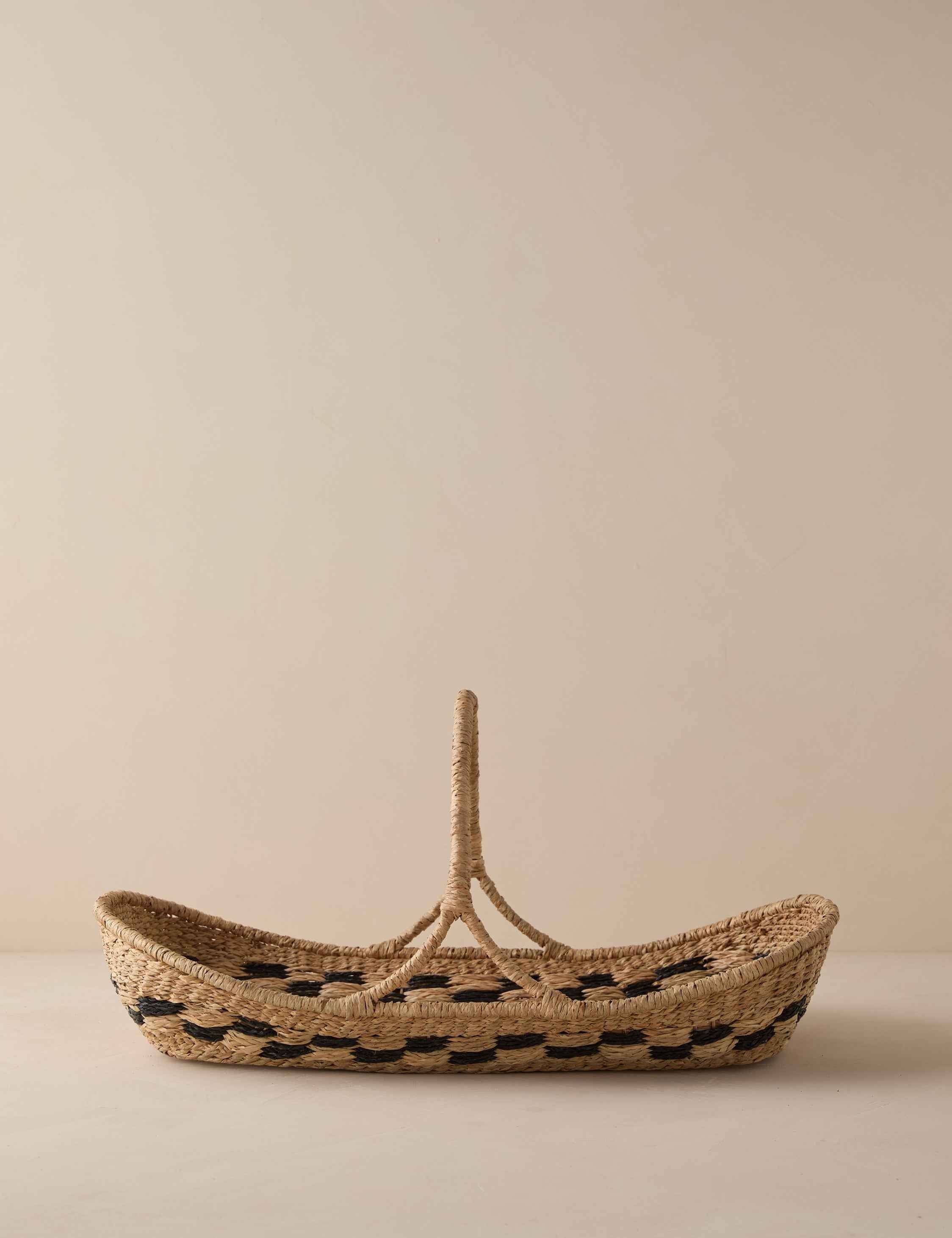 Kairo Woven Basket | Handled Design, Natural Accent