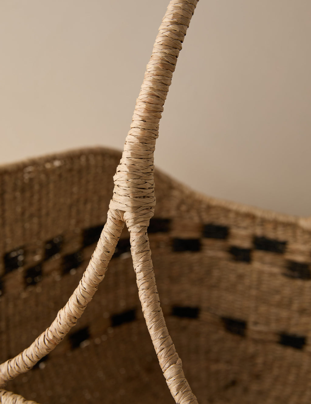 Kairo Woven Basket | Handled Design, Natural Accent