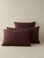 Kairo Textured Cotton Sham | Waffle Gauze Checkerboard Design