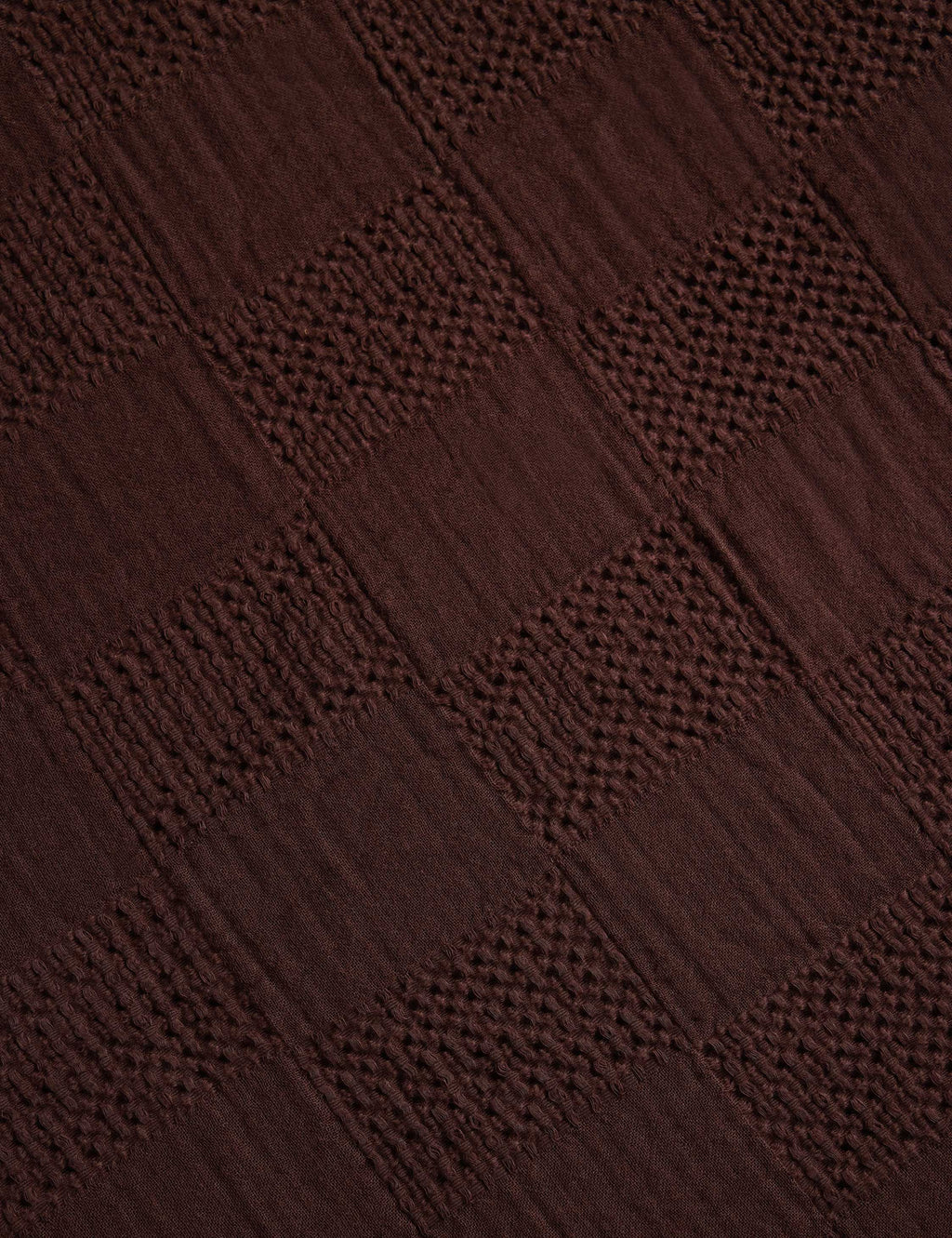 Kairo Textured Cotton Sham | Waffle Gauze Checkerboard Design