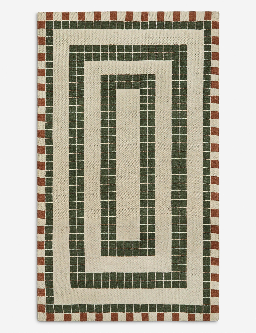 Kira Indoor/Outdoor Rug | Repeating Tile Motif, Stylish Design