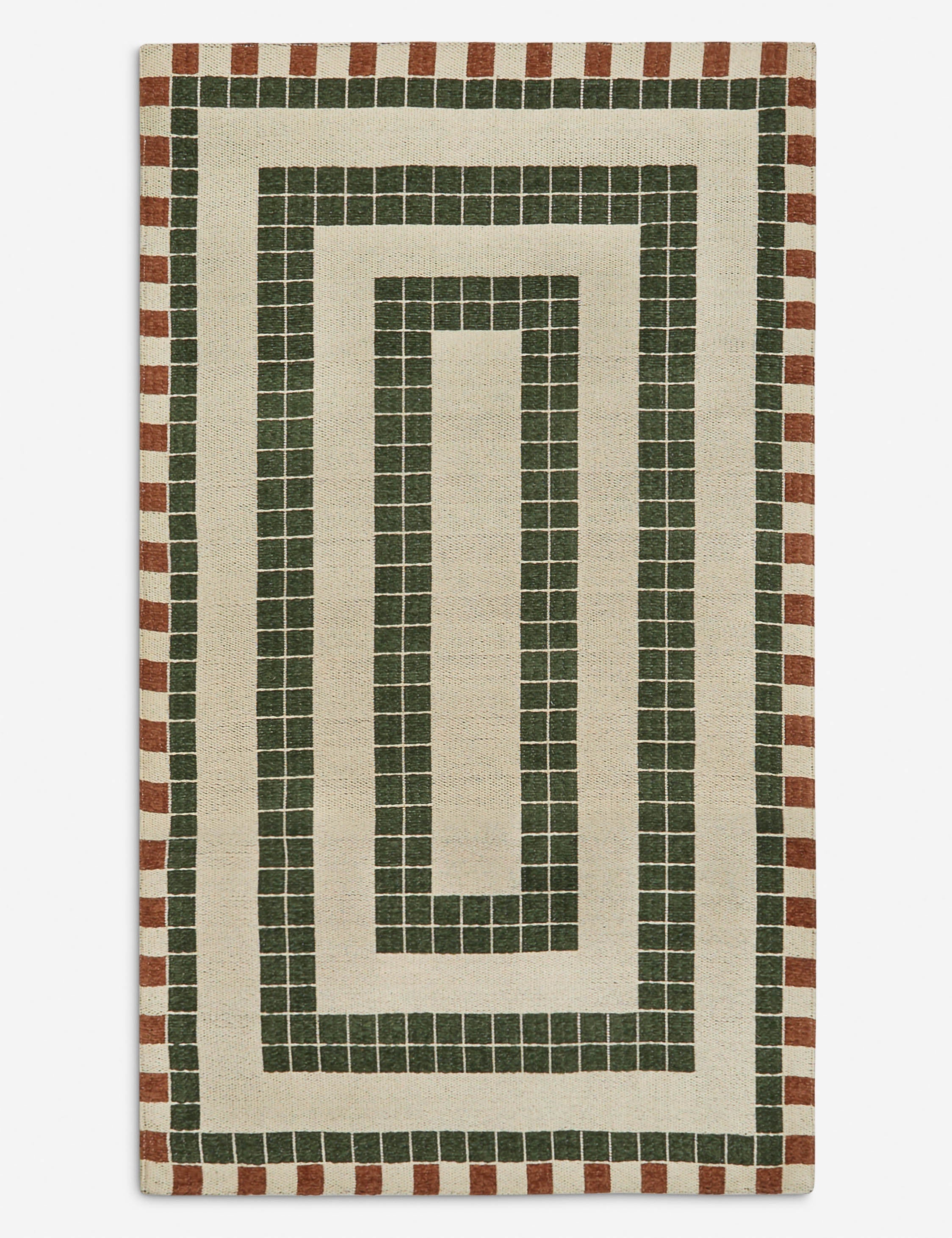 Kira Indoor/Outdoor Rug | Repeating Tile Motif, Stylish Design