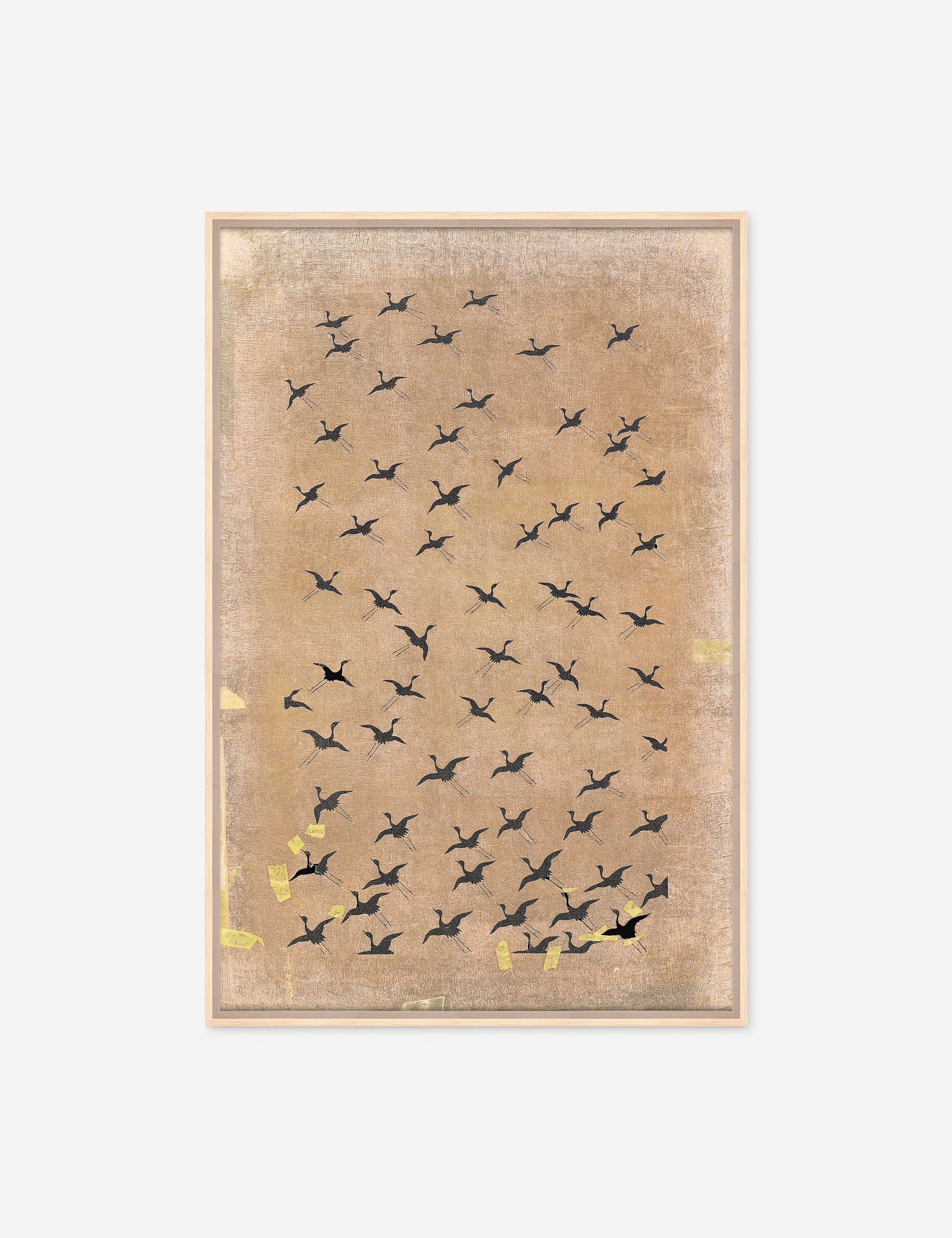 Crescendo Wall Art | 1930s Kimono Crane Stencil Design