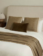 Luma Box Pillow | Linen Silk, Earthy Tones