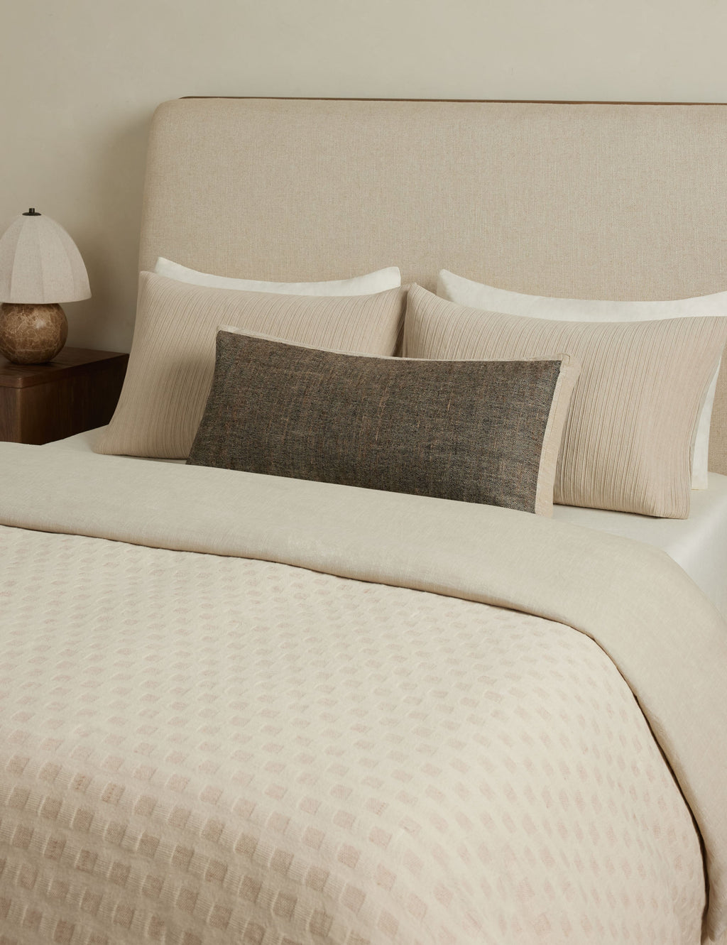 Luma Box Pillow | Linen Silk, Earthy Tones
