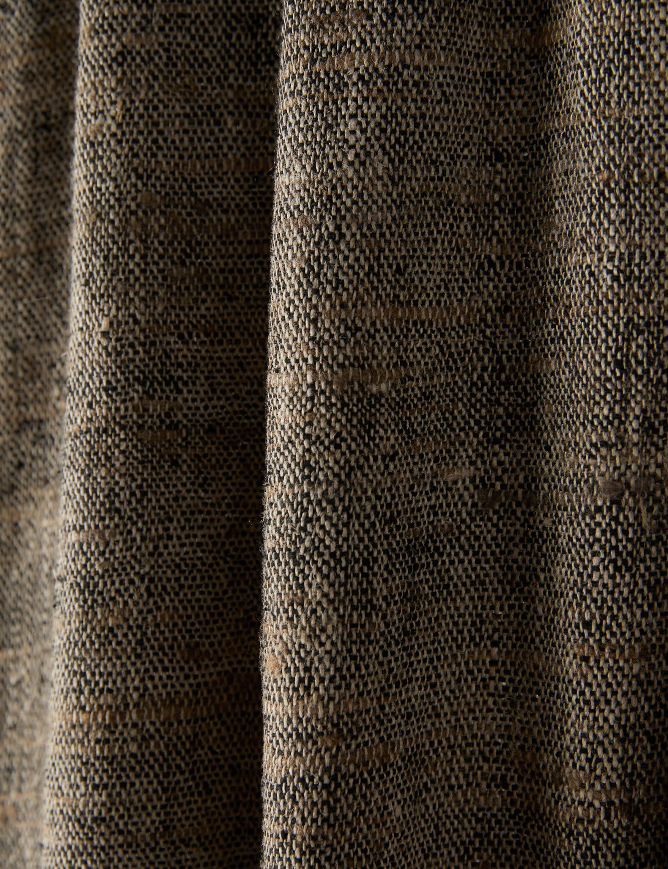 Luna Linen Silk Throw | Earthy Tones, Soft Texture