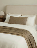 Luma Box Pillow | Linen Silk, Earthy Tones