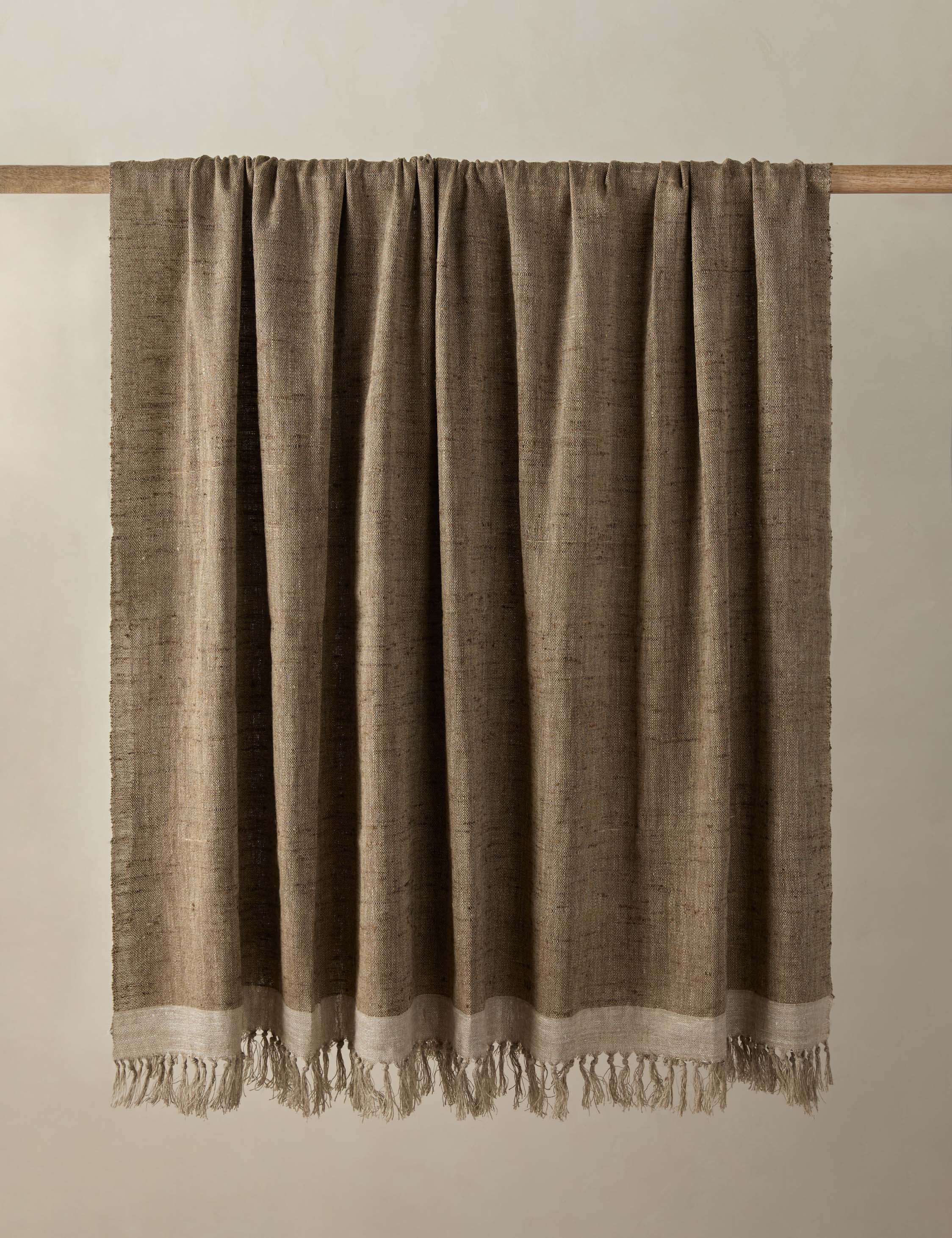 Luna Linen Silk Throw | Earthy Tones, Soft Texture