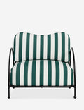 Luna Outdoor Accent Chair | Slim Metal Frame, Supportive Seat