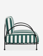 Luna Outdoor Accent Chair | Slim Metal Frame, Supportive Seat
