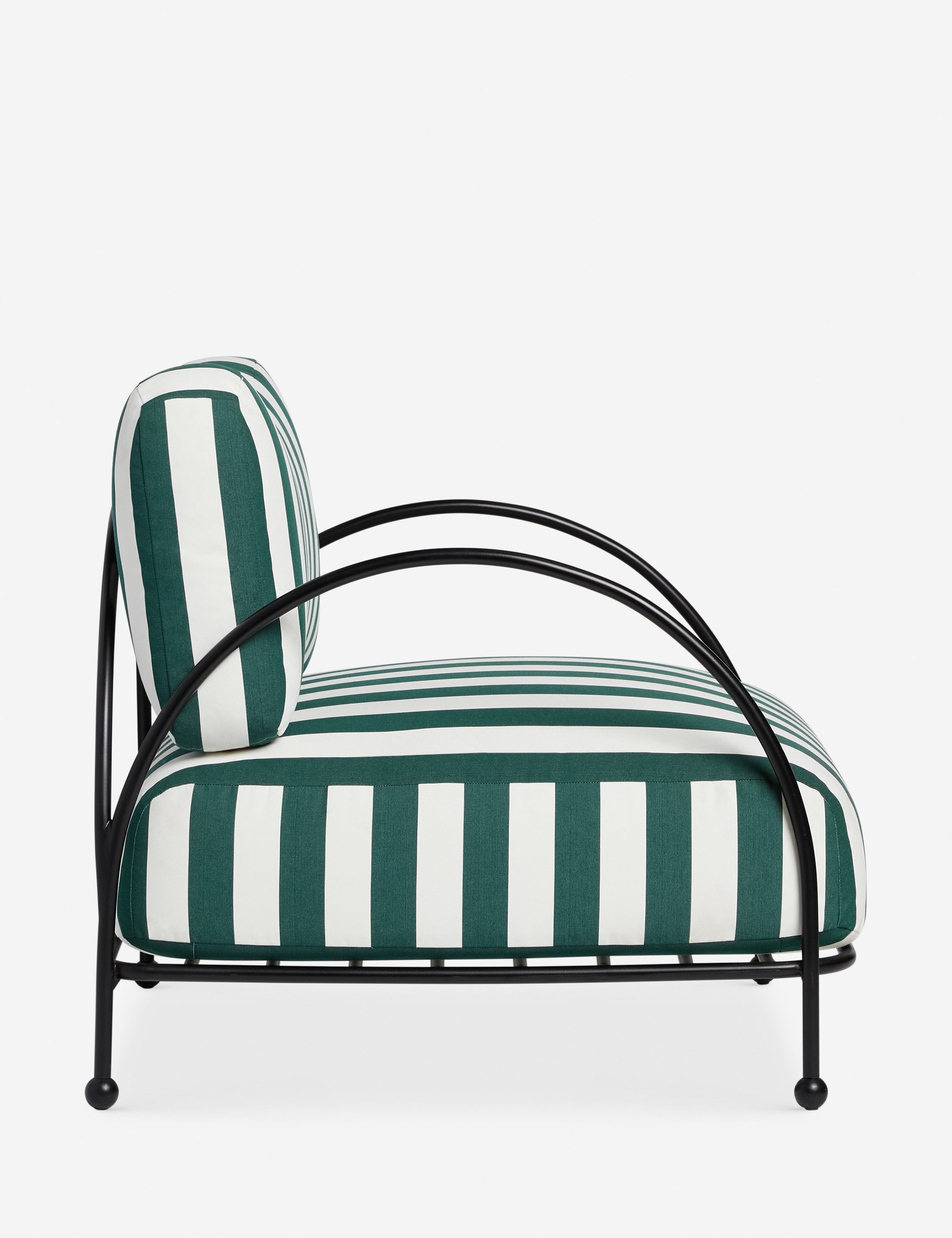 Luna Outdoor Accent Chair | Slim Metal Frame, Supportive Seat