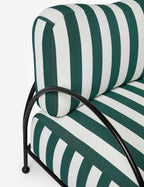 Luna Outdoor Accent Chair | Slim Metal Frame, Supportive Seat