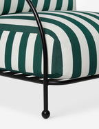 Luna Outdoor Accent Chair | Slim Metal Frame, Supportive Seat
