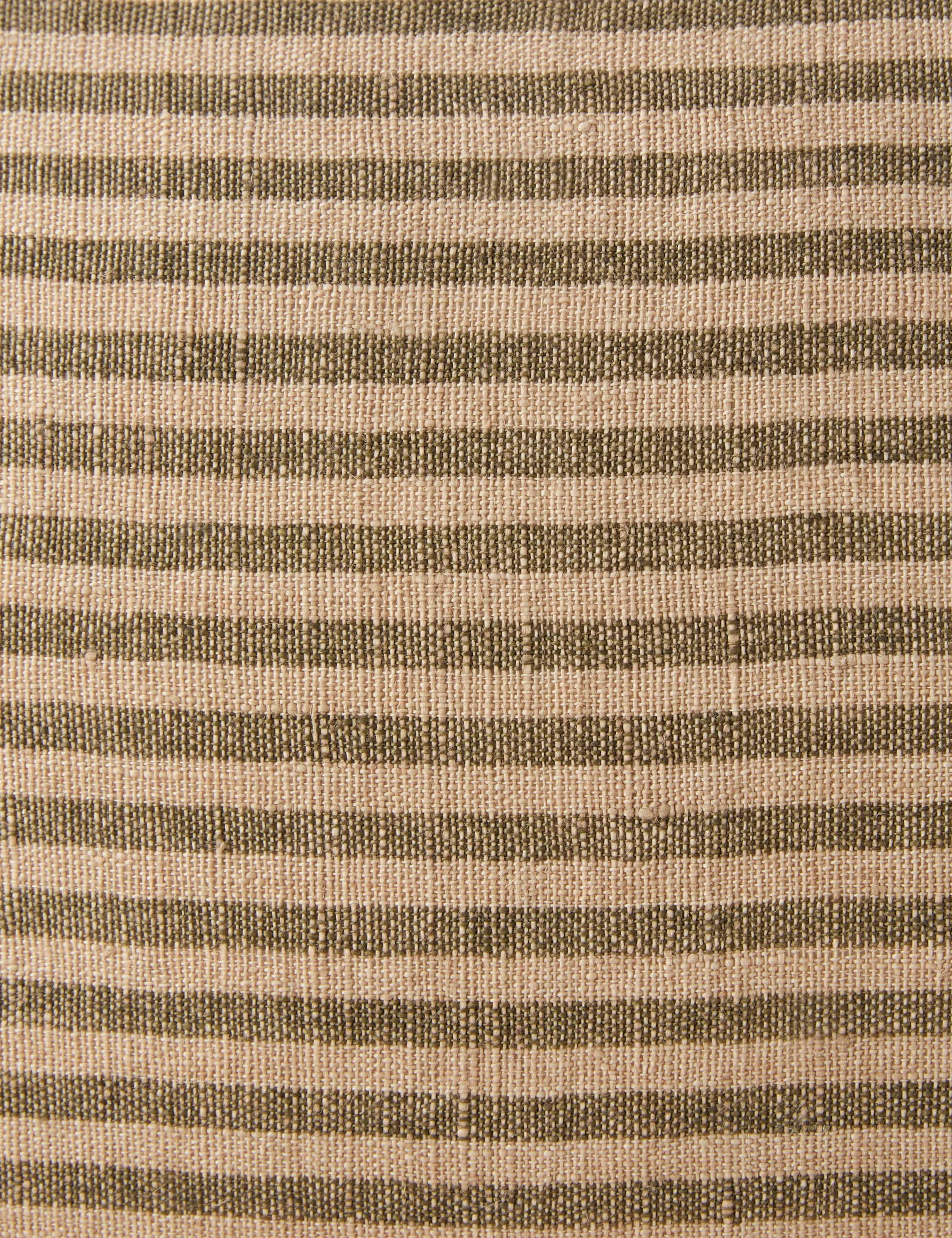 Luna Linen Pillow | Striped Design, Dramatic Flange