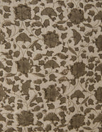 Liora Linen Pillow | Handmade Block Print, Floral Motif