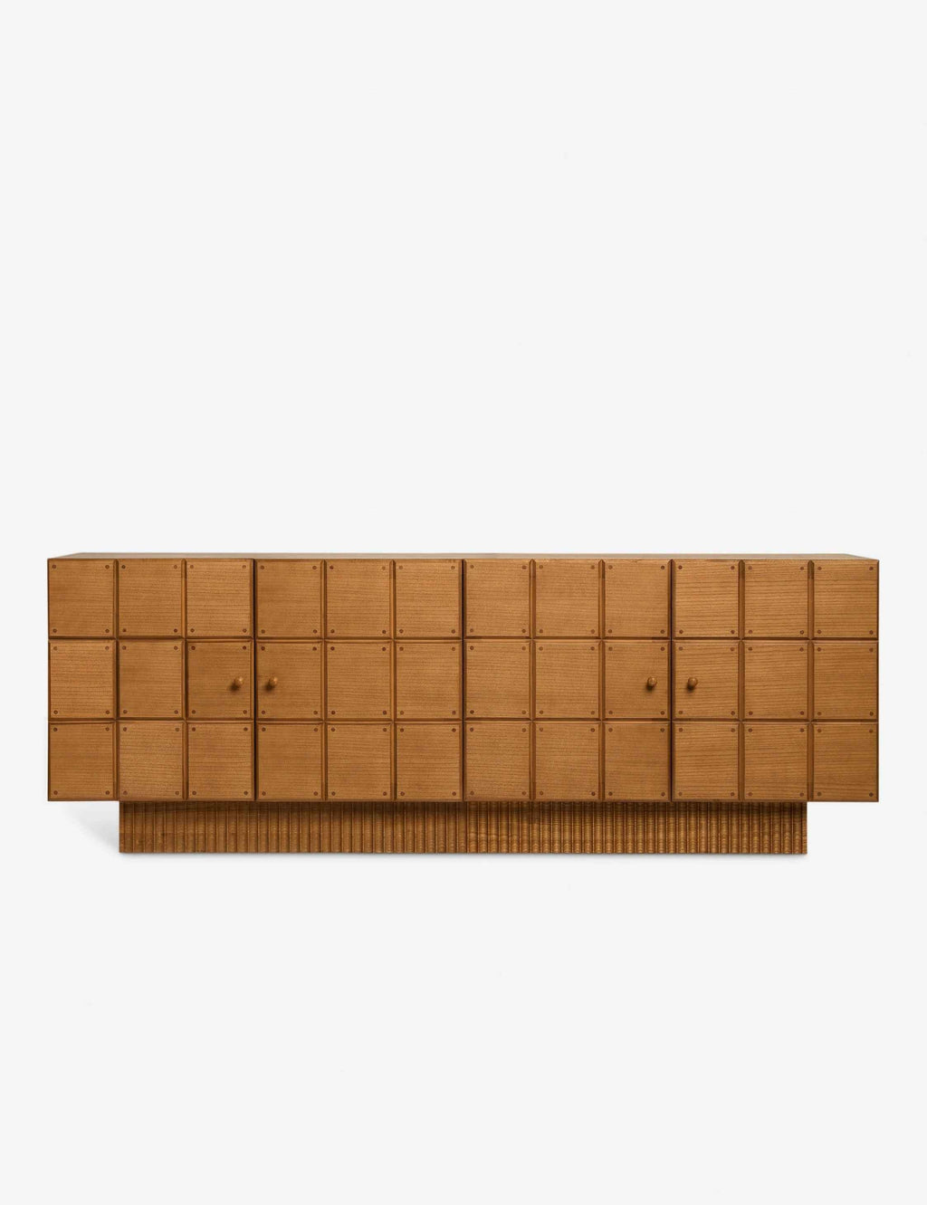 Brix Sideboard | Fluted Plinth Base, Natural Grain Warmth