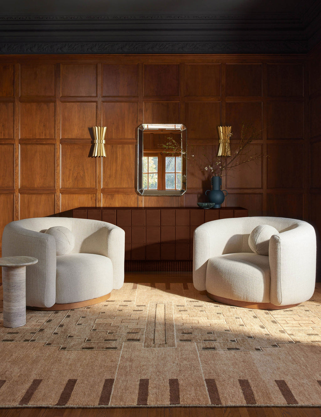 Brix Sideboard | Fluted Plinth Base, Natural Grain Warmth