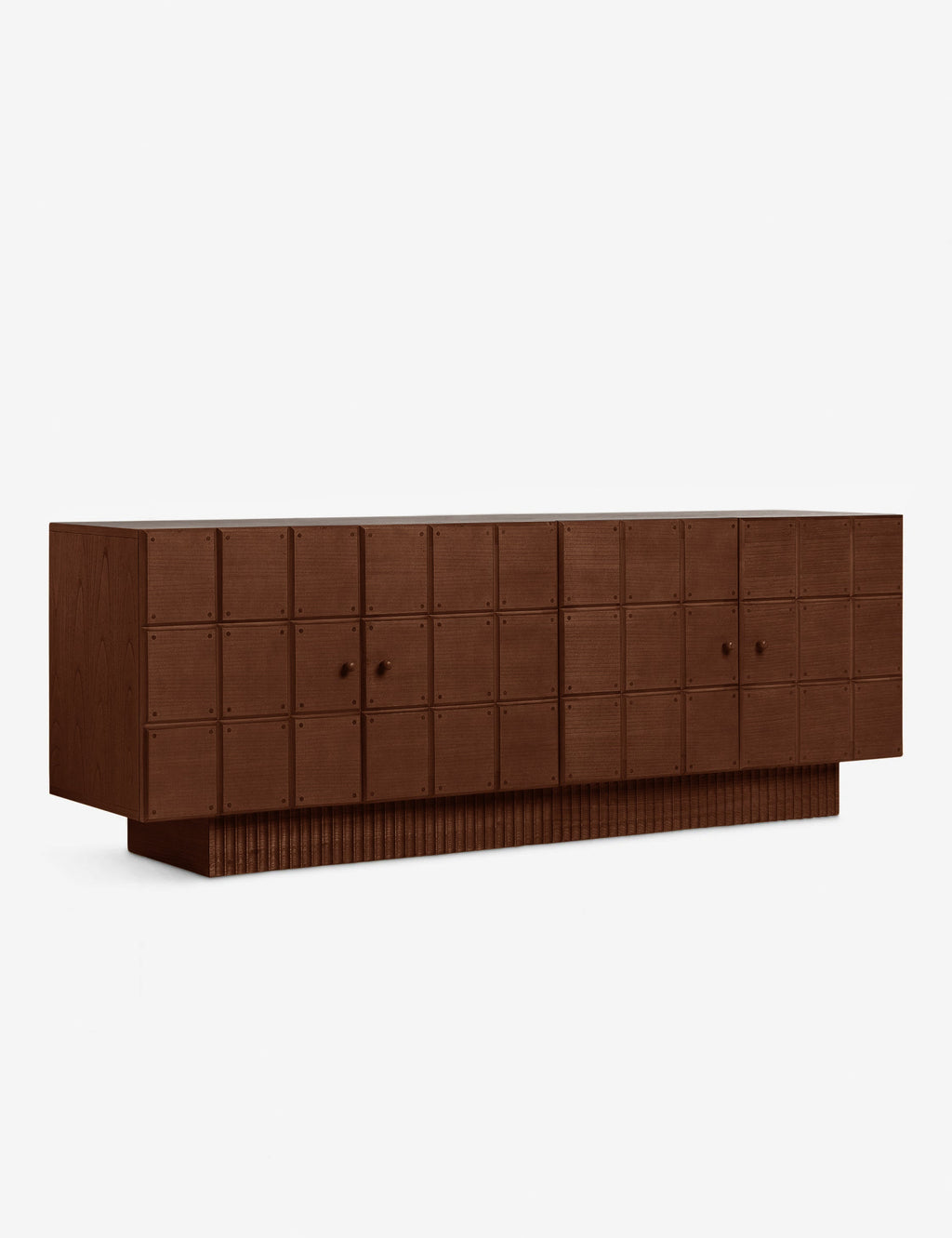 Brix Sideboard | Fluted Plinth Base, Natural Grain Warmth