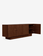 Brix Sideboard | Fluted Plinth Base, Natural Grain Warmth