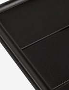 Luna Outdoor Coffee Table | Black Metal Frame, Slatted Top
