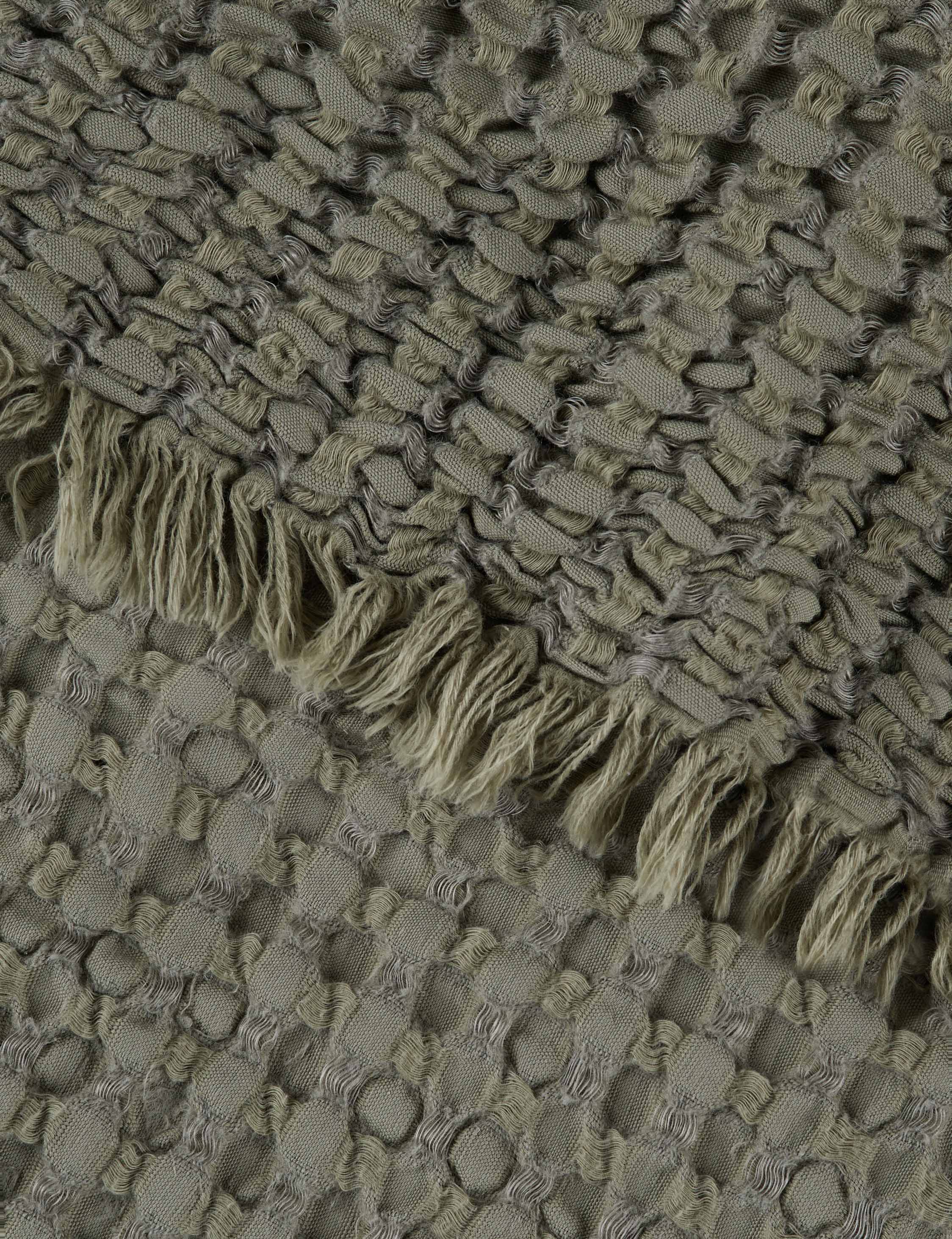 Luna Textured Blanket | Cotton-Linen Blend, Year-Round Comfort