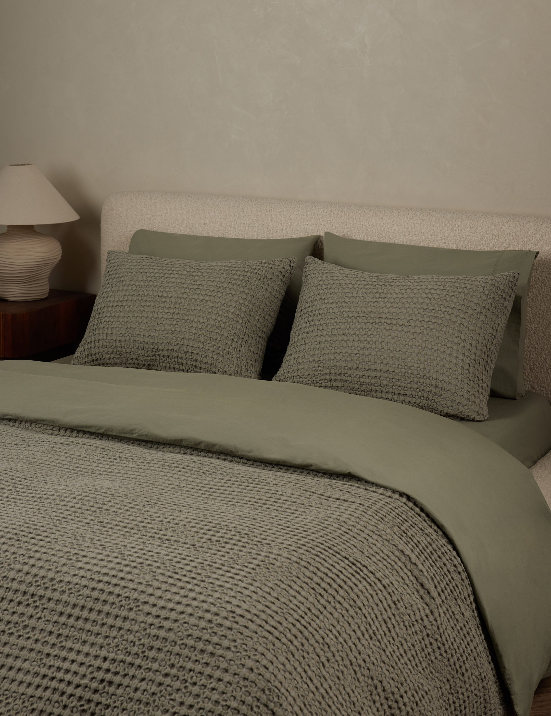 Luna Textured Blanket | Cotton-Linen Blend, Year-Round Comfort